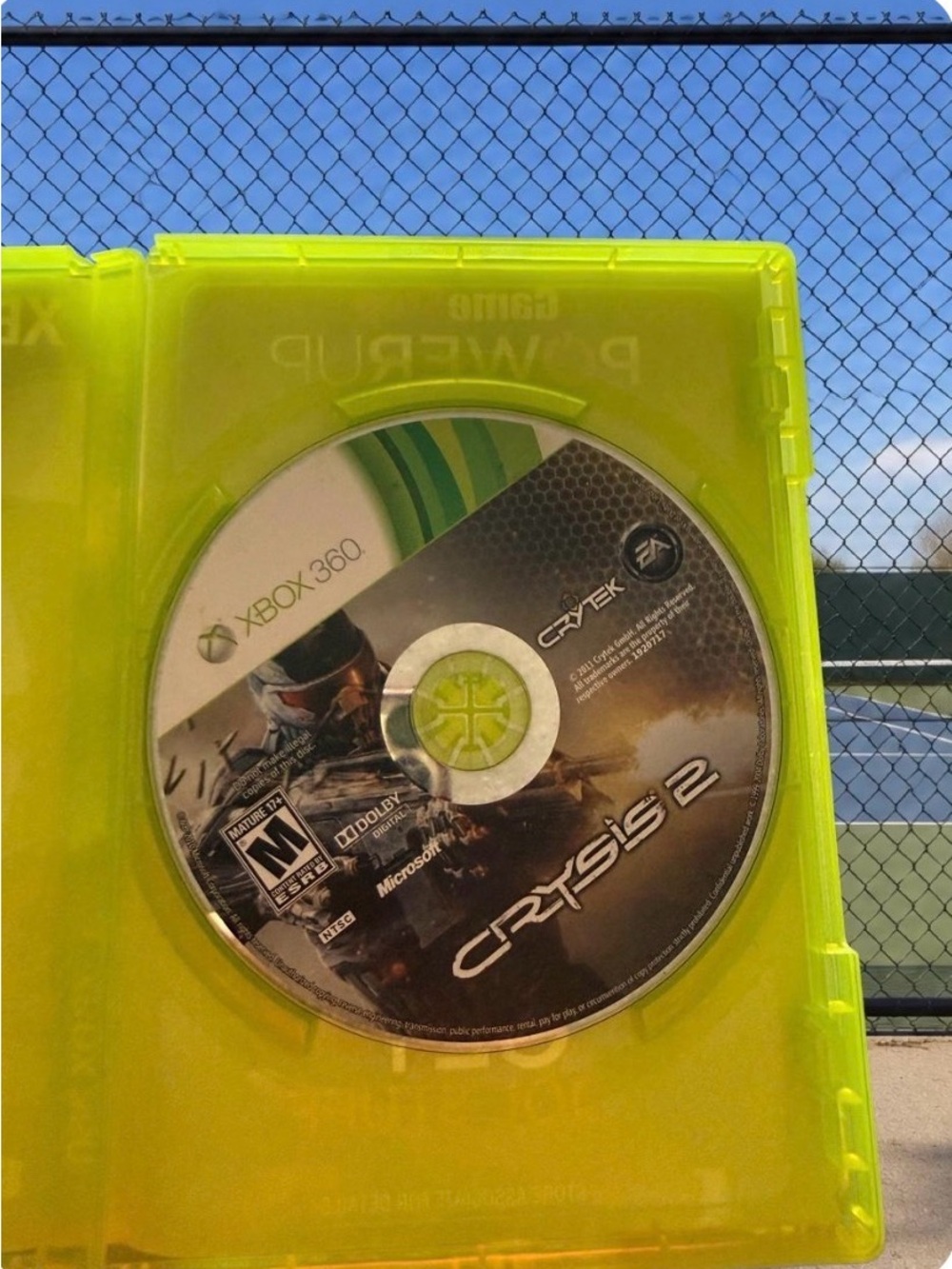 Crysis 2 Xbox 360 Game Disc - Neon Green Case